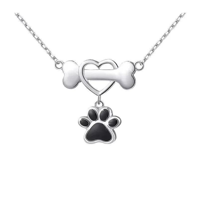 Cute Fashion Dog's Paw Love Necklace For Women