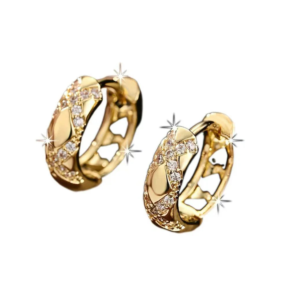 Small Hollow Cross Earrings Retro Style