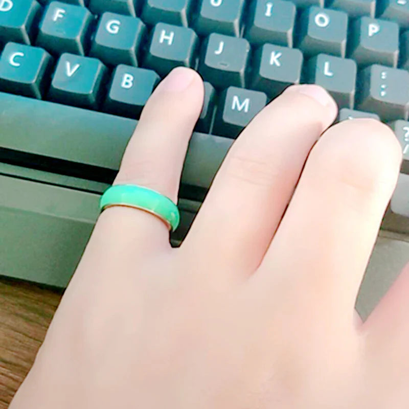 Titanium Steel Drop Oil Ring For Women