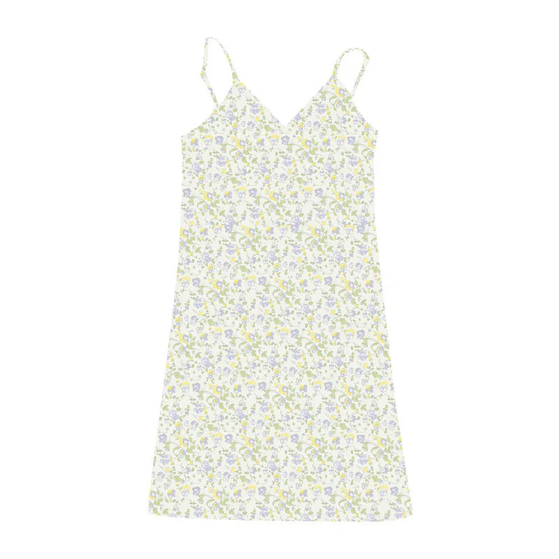 Women's Pure Desire Retro Print V-neck Suspender Dress