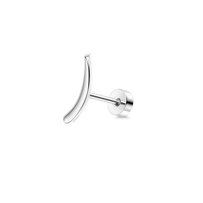 Screw Screw Round Piece Ear Studs Stainless Steel Electroplating Ear Ear Bone Pin