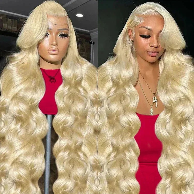Honey Blonde Body Wave Curly Wigs